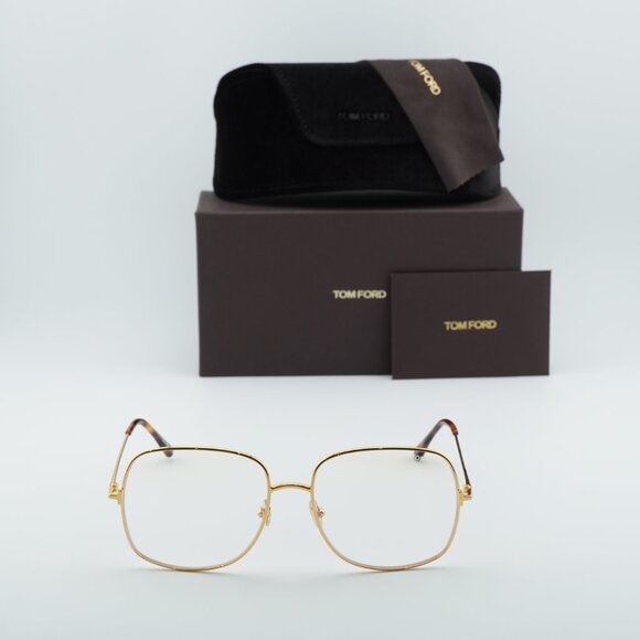 Tom Ford FT6048-B 030 Square Eyeglasses 59mm - Gold/Blue Light Block - Picture 4 of 10
